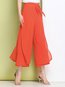 Ankle Length Loose Elegant Belt Polyester Pants (Style V102257)