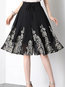 Knee Length Loose Elegant Pattern Plants Pants (Style V102258)