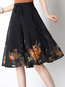 Knee Length Loose Elegant Pattern Plants Pants (Style V102258)