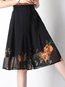 Knee Length Loose Elegant Pattern Plants Pants (Style V102258)