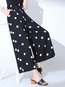 Ankle Length Loose Pattern Polyester Polka Dot Pants (Style V102262)