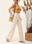 Ankle Length Loose Office Polyester Plain Pants (Style V102265)