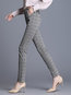 Ankle Length Skinny Elegant Pockets Cotton Pants (Style V102268)