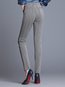 Ankle Length Skinny Elegant Pockets Cotton Pants (Style V102268)