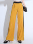 Ankle Length Loose Pockets Polyester Plain Pants (Style V102270)