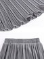 Mid-Calf Elegant Ruffle Polyester Plain Pants (Style V102271)