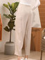 Ankle Length Loose Elegant Belt Polyester Pants (Style V102275)