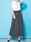 Ankle Length Loose Elegant Polyester Striped Pants (Style V102276)