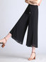 Ankle Length Loose Slow Life Belt Polyester Pants (Style V102282)