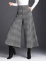 Ankle Length Loose Pockets Polyester Plaid Pants (Style V102291)