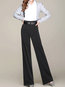 Maxi Loose Elegant Belt Plain Pants (Style V102293)