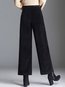 Ankle Length Loose Pockets Corduroy Plain Pants (Style V102294)