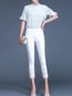 Ankle Length Pencil Hollow Out Polyester Plain Pants (Style V102299)