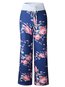 Maxi Slow Life Pattern Cotton Blends Floral Pants (Style V102303)