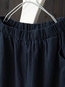 Mid-Calf Slow Life Pockets Linen Plain Pants (Style V102304)