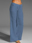 Maxi Slow Life Strappy Cotton Blends Plain Pants (Style V102305)