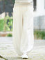 Maxi Slow Life Patchwork Polyester Plain Pants (Style V102306)