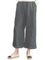 Maxi Loose Elegant Pockets Linen Pants (Style V102307)