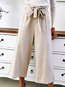 Maxi Loose Elegant Belt Polyester Pants (Style V102317)