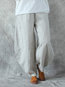 Maxi Loose Slow Life Patchwork Cotton Blends Pants (Style V102318)