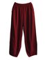 Maxi Elegant Pockets Cotton Plain Pants (Style V102320)