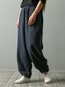 Maxi Elegant Pockets Cotton Plain Pants (Style V102320)