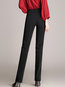 Maxi Office Button Polyester Plain Pants (Style V102326)