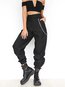 Ankle Length Loose Fashion Pockets Polyester Pants (Style V102341)