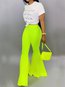 Maxi Skinny Elegant Polyester Plain Pants (Style V102348)