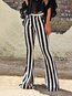 Skinny Elegant Pattern Polyester Striped Leggings (Style V102354)