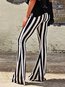 Skinny Elegant Pattern Polyester Striped Leggings (Style V102354)