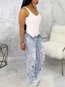 Maxi Loose Fashion Button Denim Jeans (Style V102362)