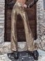 Maxi Skinny Sequin Polyester Plain Pants (Style V102365)
