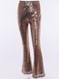 Maxi Skinny Sequin Polyester Plain Pants (Style V102365)