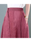 Maxi Loose Rock Linen Plain Pants (Style V102371)