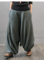 Maxi Fashion Pockets Linen Plain Pants (Style V102373)
