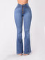 Maxi Skinny Elegant Denim Plain Jeans (Style V102374)