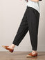 Ankle Length Elegant Pattern Linen Striped Pants (Style V102380)