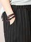 Ankle Length Elegant Pattern Linen Striped Pants (Style V102380)