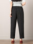 Ankle Length Elegant Pattern Linen Striped Pants (Style V102380)