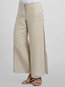 Maxi Loose Slow Life Button Cotton Blends Pants (Style V102384)