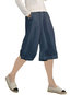 Knee Length Loose Slow Life Polyester Plain Shorts (Style V102387)