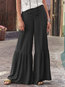Maxi Loose Elegant Cotton Plain Pants (Style V102391)