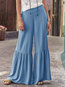 Maxi Loose Elegant Cotton Plain Pants (Style V102391)