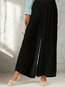 Maxi Loose Slow Life Cotton Blends Plain Pants (Style V102395)