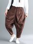Ankle Length Fashion Pockets Linen Plain Pants (Style V102396)