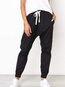 Slim Fashion Strappy Polyester Plain Pants (Style V102397)