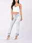 Ankle Length Skinny Button Denim Plain Jeans (Style V102401)