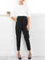 Ankle Length Slim Elegant Belt Polyester Pants (Style V102405)