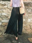 Maxi Loose Slow Life Polyester Plain Pants (Style V102407)